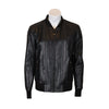 Ox and Bulls Black Snake Print Leather Jacket