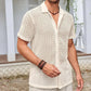 Summer Mesh Short Sleeve Shirt  Men Clothing