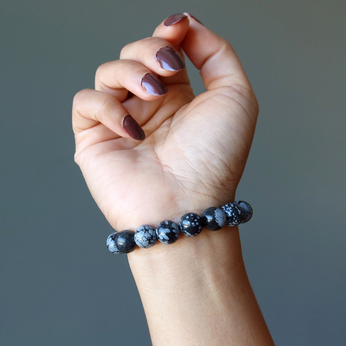 Snowflake Obsidian Bracelet Guardian Protection Stone