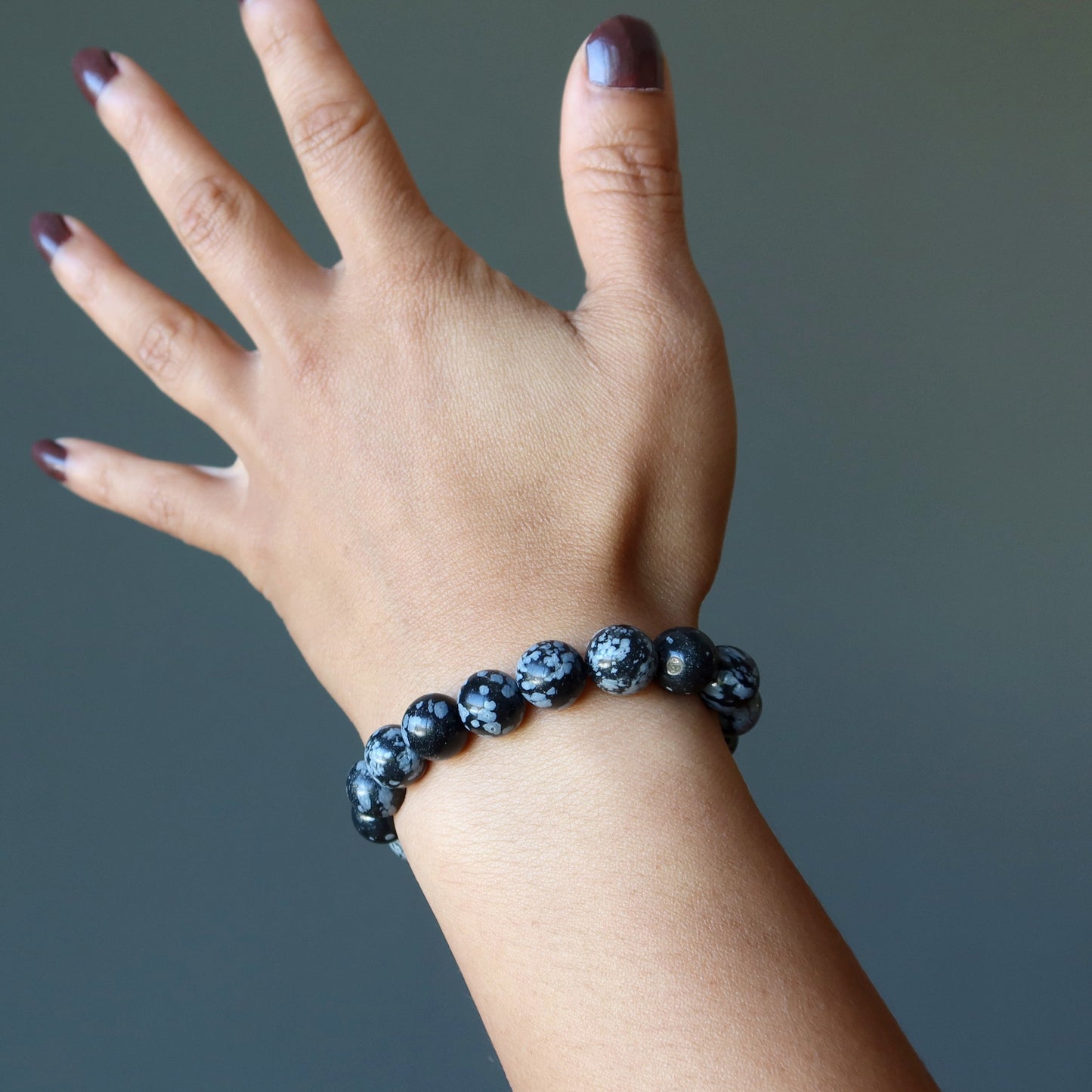 Snowflake Obsidian Bracelet Guardian Protection Stone